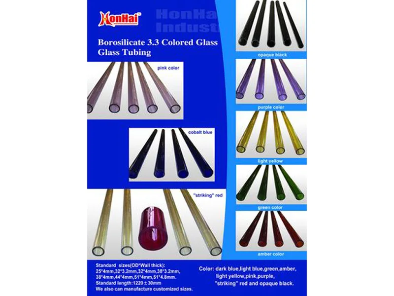 Borosilicate 3.3 Glass Tube red color