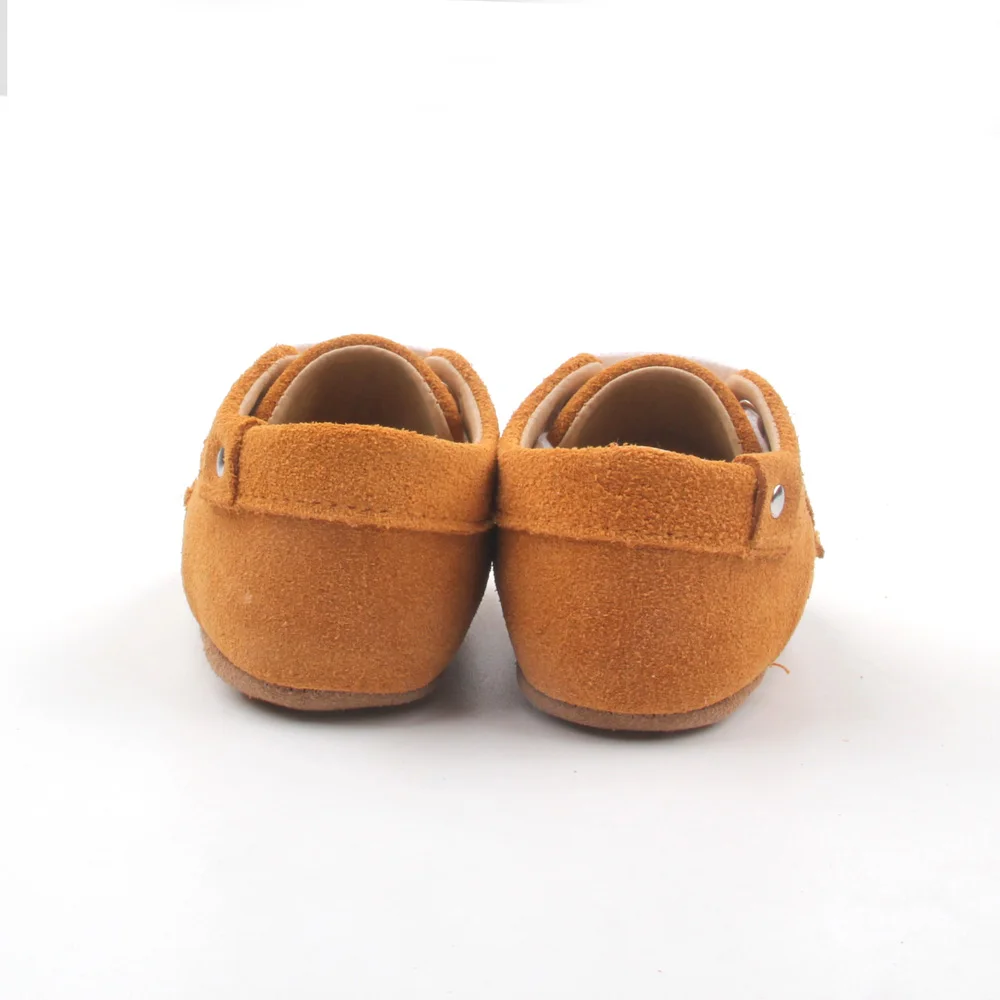 2018 Wholesale Factory Simple Suede Leather Shoes Non-Slip Sole Baby Boys Shoes