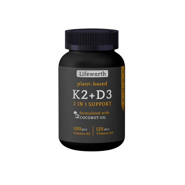 Lifeworth vitamin d3 oil with k2 softgel capsules
