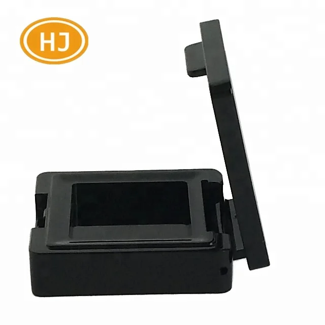 Empty cosmetic container single pan transparent window black eyeshadow palette case