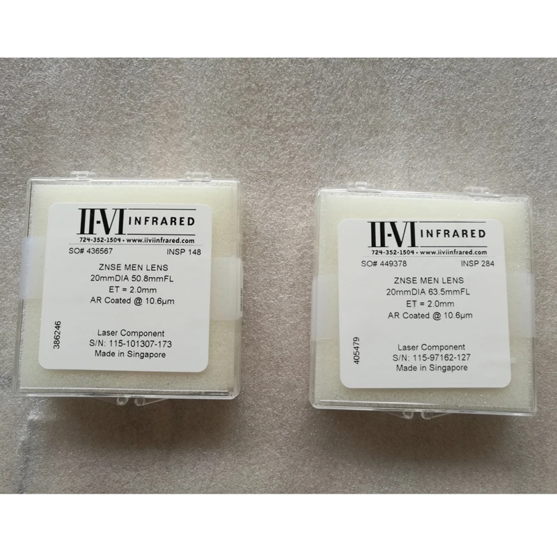 II VI infrared co2 laser focus lens 20mm FL50.8mm FL63.5mm