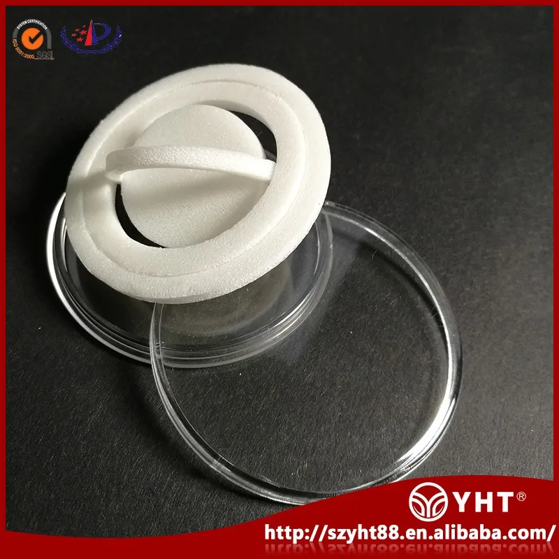 Shenzhen factory direct sales round packaging commemorative coin capsules with white rings