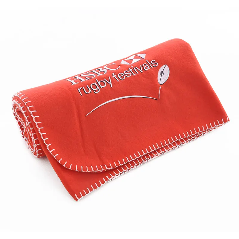 180gsm 100% Polyester Plain design Polar Fleece Blanket for Promotional Gift