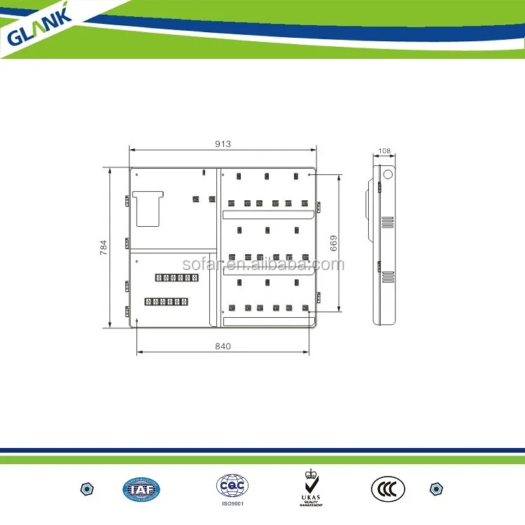 Transparent Plastic Indoor Electric Meter Boxes With Main Switch Control Boxes