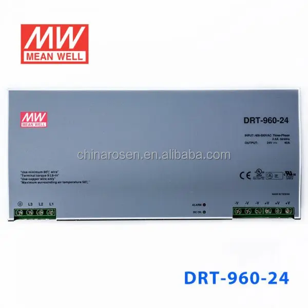 ORIGINAL Meanwell DRT-960-24 960W 24V/40A AC-DC Single THREE-PHASE DIN Rail Switch Power Supply