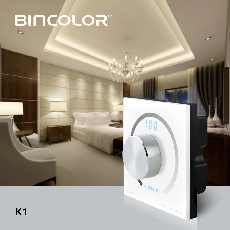 K1 + T1 pantalla digital PWM LED dimmer interruptor luces LED controlador RF remoto dimmer for mirror of hotel bathroom