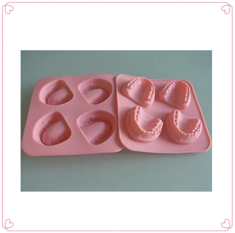 Silicone freezing mould of teeth shape ice tray mold