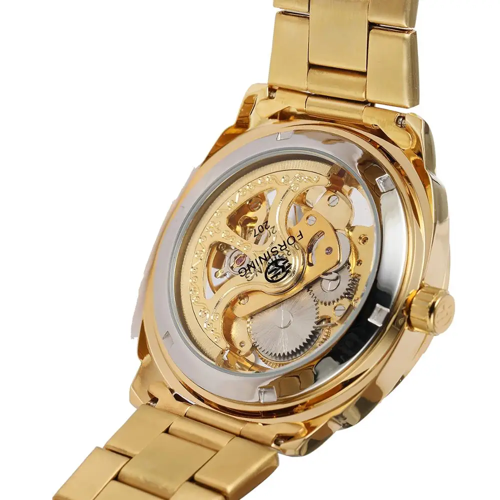 FORSINING chinese wholesale watches mechanical automatic mens luxury stainless steel custom logo wrist watch