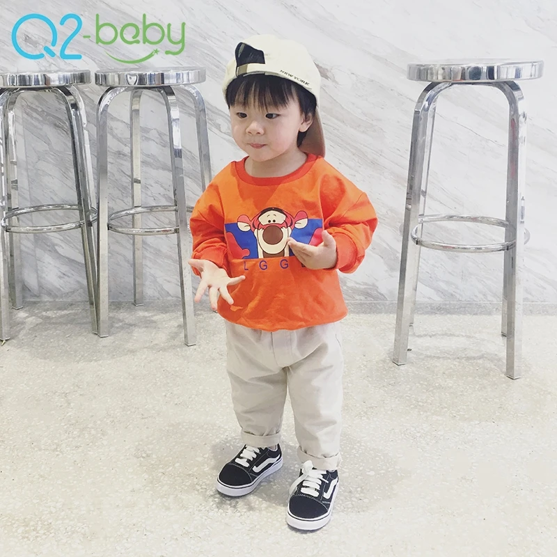 
Fashion autumn toddlers cartoon pattern o-neck long sleeve baby sweatshirts 2320 
