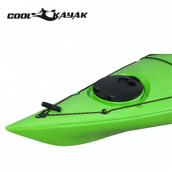 Sit in river kayak One person plastic bass single ocean touring sea kayak  with rudder system