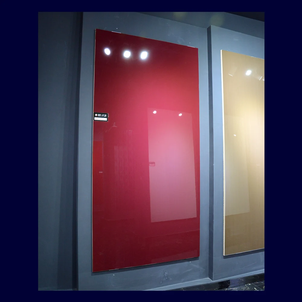 0.5mm thickness glossy PET high gloss laminated on MDF for kitchen cabinets
