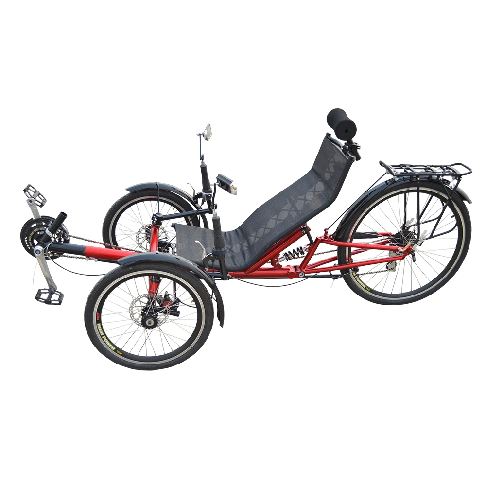 Free Duty and Free Door to Door Shipping Prompty Delivery 3 Wheel Rear Suspension Recumbent Bicycle, Recumbent Tricycle for sale