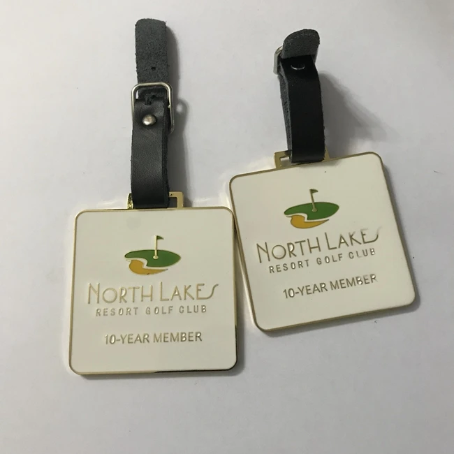 Metal Golf member bag name plate tags with high quality