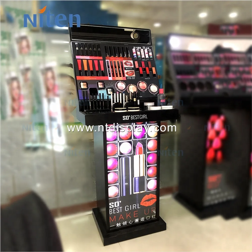 Makeup stand mac cosmetic display, cosmetic display stand