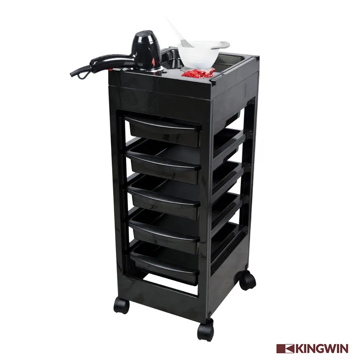 factory price cabinet salon beauty rolling trolley cosmetology tray with bowl