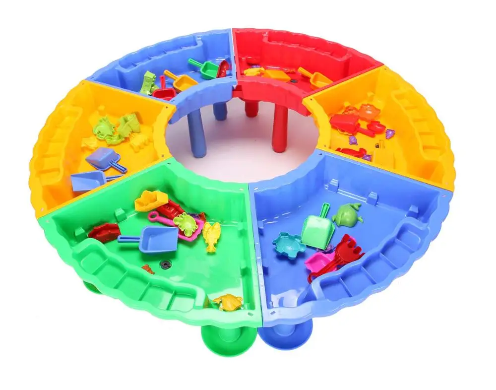 Assembly Children Colorful Plastic Sand and Water Table/sandbox
