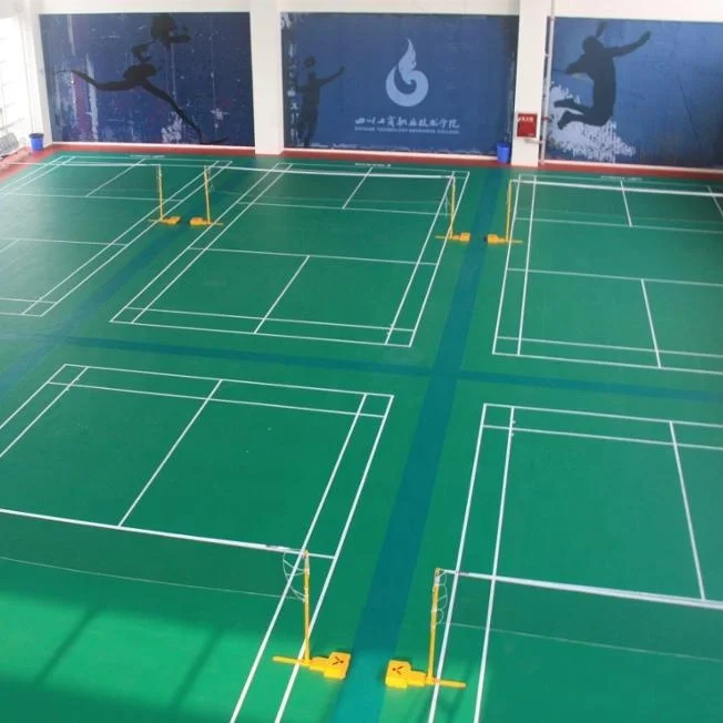 PVC Vinyl Sports Flooring BWF badminton floor mat malaysia with lower price