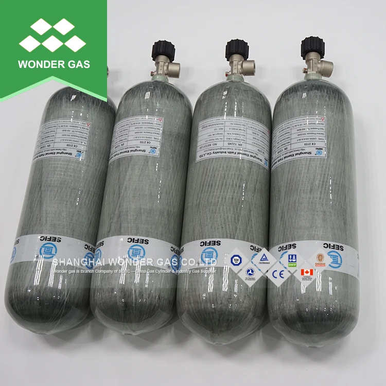 Popular 6.8L Manufacturer Air Breathing Carbon Fiber Tank Empty Gas Cylinder Price
