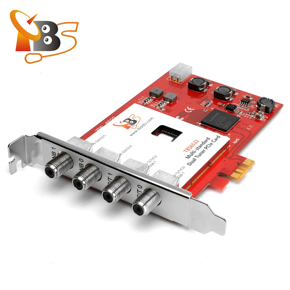 
TBS6522 HD Combo DVB-S2 DVB-T2 DVB-C ISDB-T satellite receiver Multistand twin tuner PCIe Card 