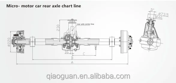 2017 New Design Chongqing China Made Heavy loading Assisting Tricycle Rear Axle Spare Parts