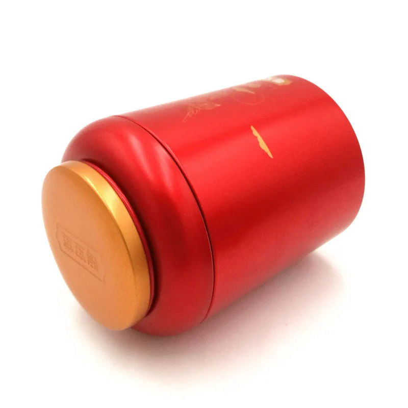 Food grade paper sealed 250g big empty tea storage metal jar tin tea jar