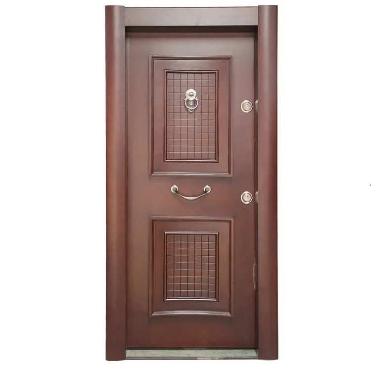 Turkish style commercial Steel wood door armored door Designs Security Stainless Steel Door