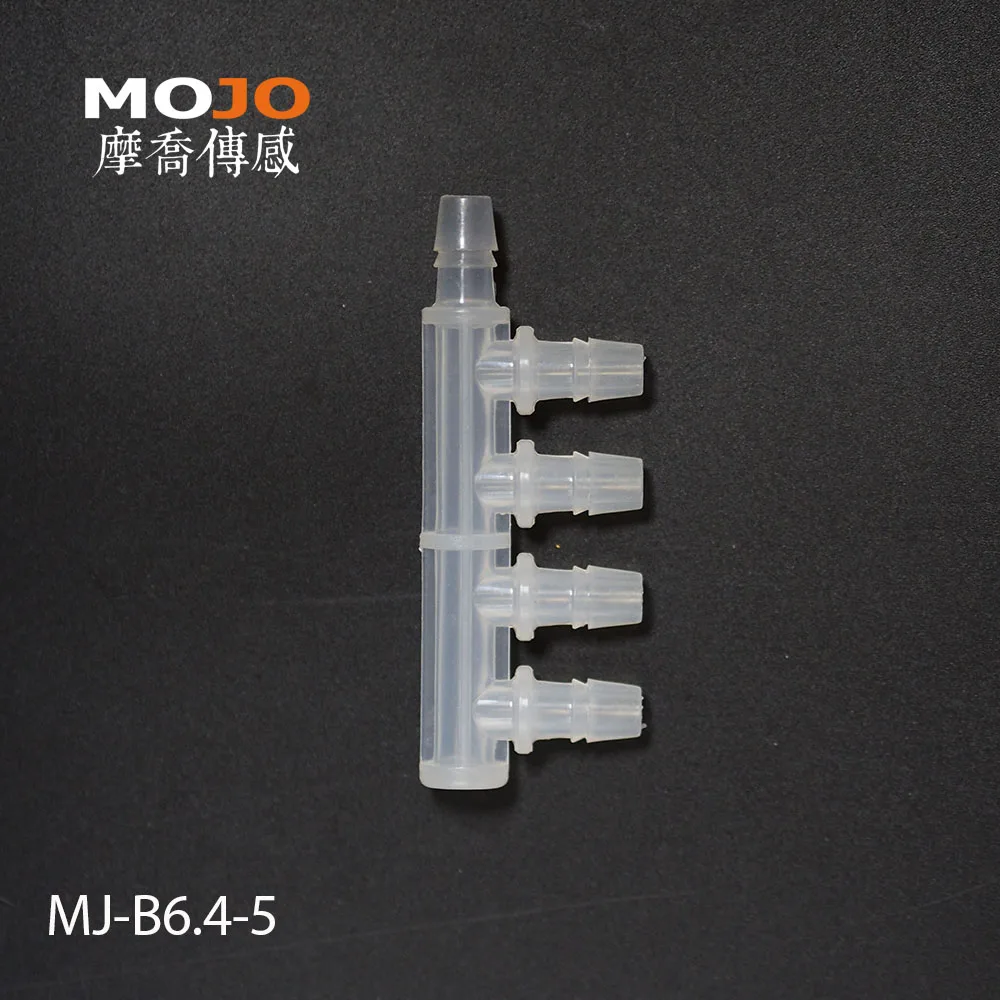 MJ-B6.4-5  Cross 5 way for 6.4mm 1/4' barbed type garden plastic tube hose connector splitter