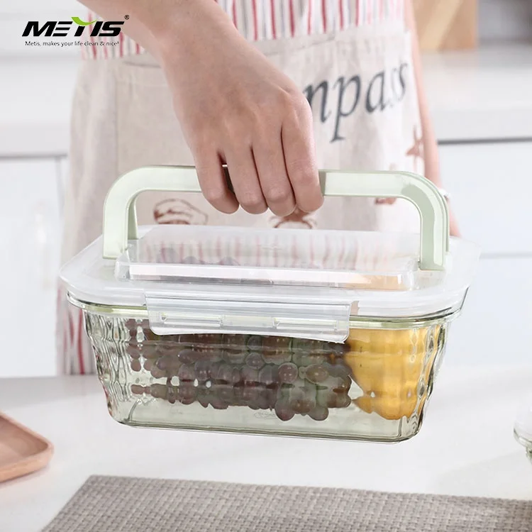Fashion design food grade Anti fall hard PP crystal plastic food lunch box