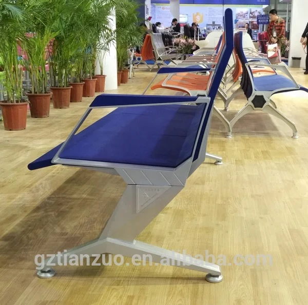 
Heavy Duty 3-Seater Public Area Polyurethane PU Foam Bench for Airport 
