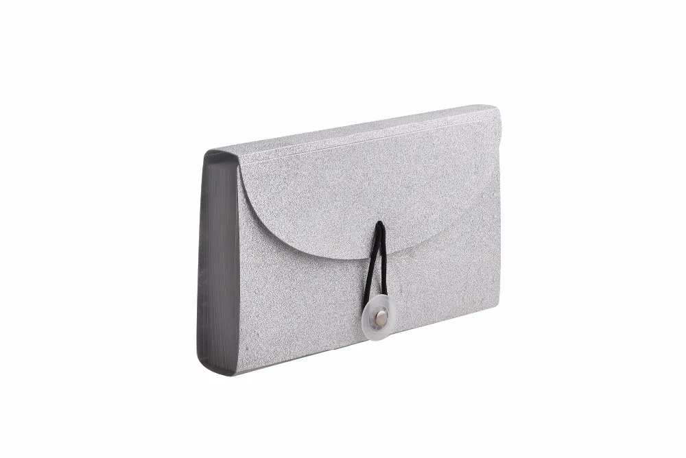 PP Glitter Powder Expanding File Folder A5 Size Folder Wallet with Elastic