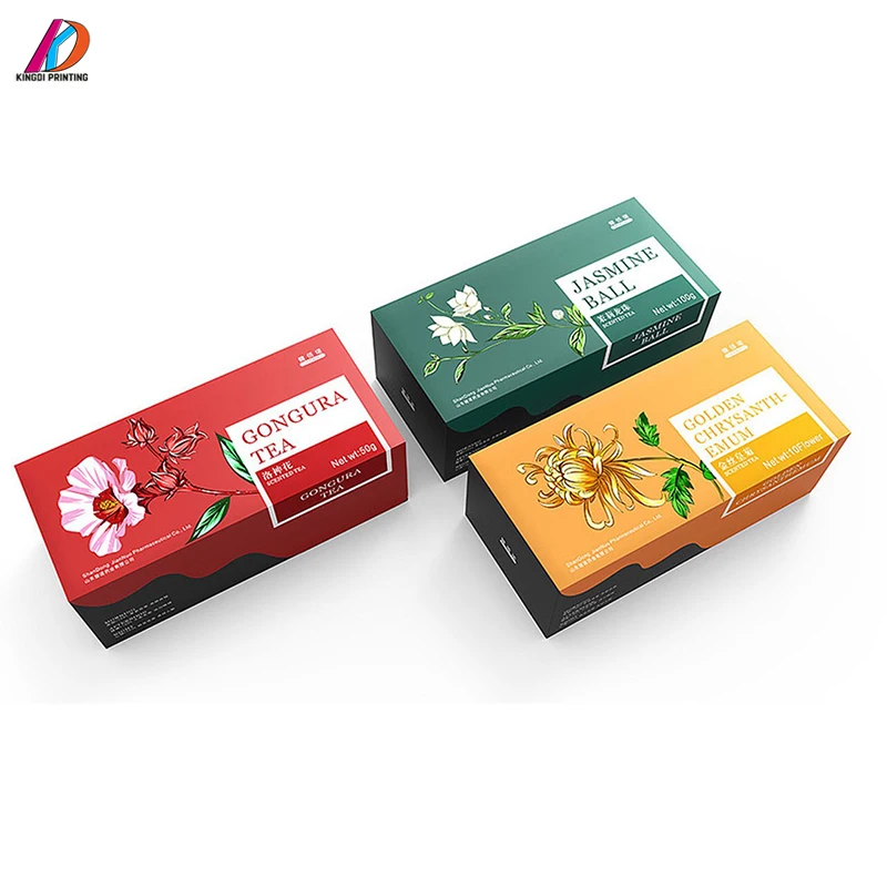 Food grade foldable packaging paper box for tea