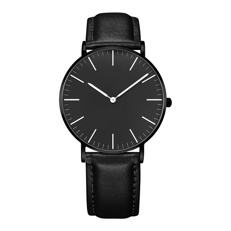 Custom logo Wholesale Japan Movement Minimalist Wrist Watch Leather Wristwatches