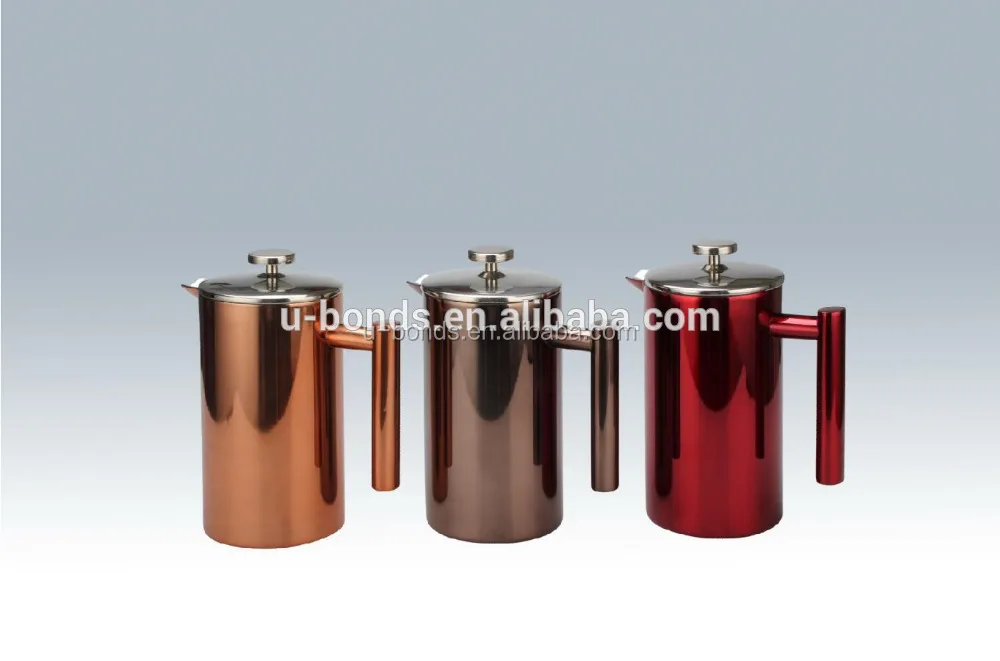 Нержавеющая сталь двойной стены чай кофе Френч-пресс для приготовления кофе