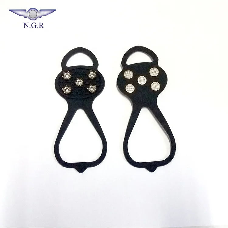 Women universal winter use 5 spikes ice cleats for high heel shoes