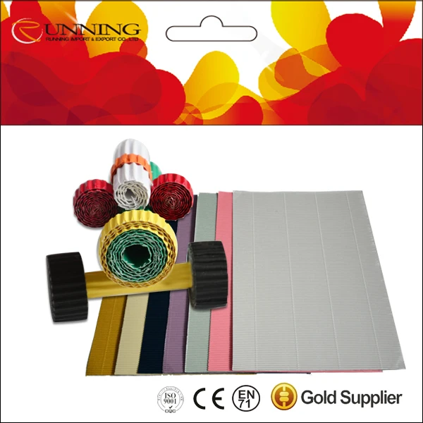 Handmade colourful DIY corrugated paper for animals children toys