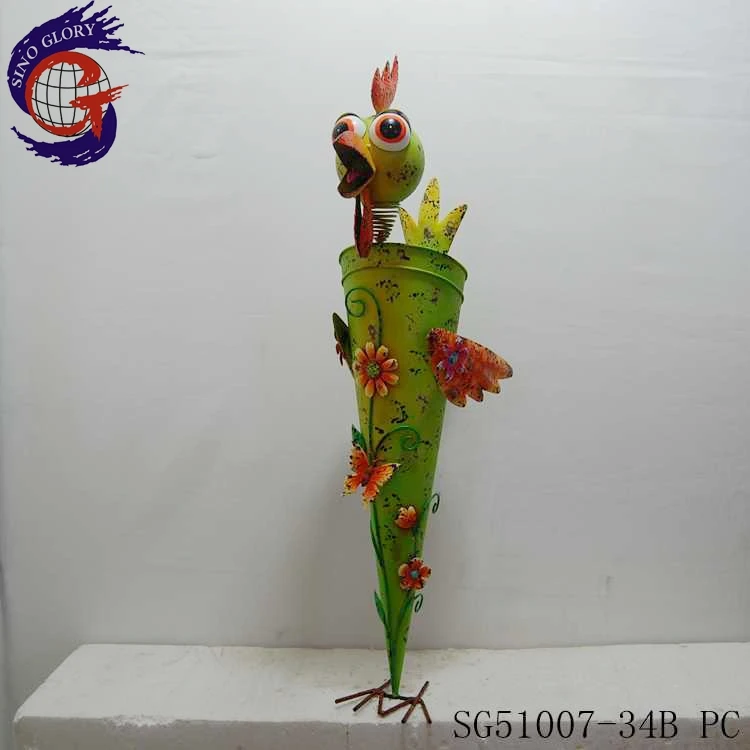 Оптовая Alibaba Дешевые цены металлический сад животных кашпо горшок