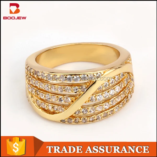 Factory wholesale good price beautiful ladies rings dubai fashion cheap rings real gold plating zircon brass rings