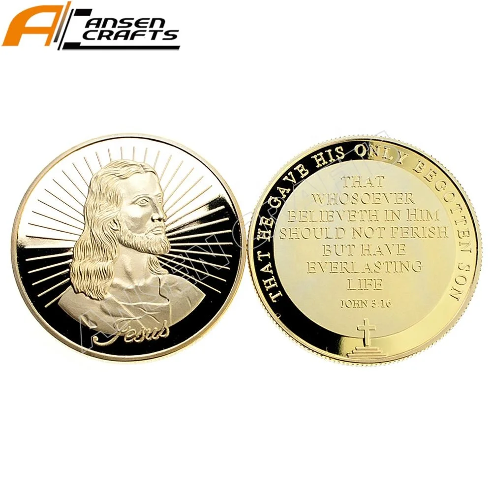 24k gold Challenge metal 1 Ounce Jesus Coin  souvenir coin