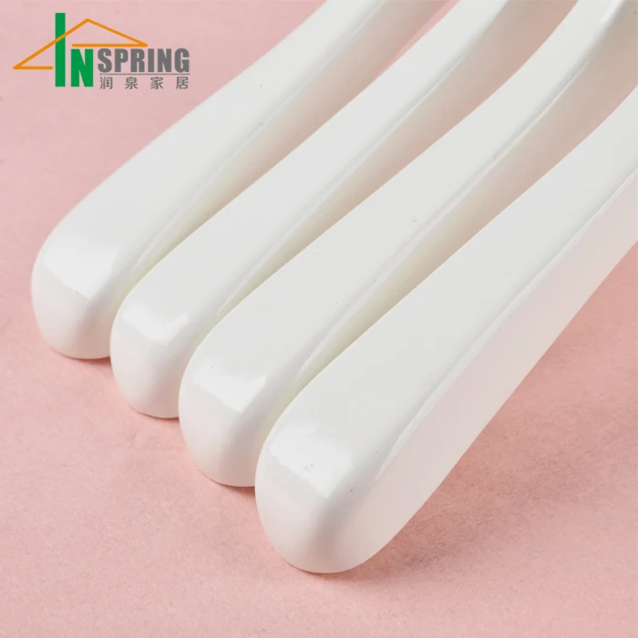 Inspring factory price durable custom white heavy duty coat wooden clothes hangers luxury wood hanger for cloths