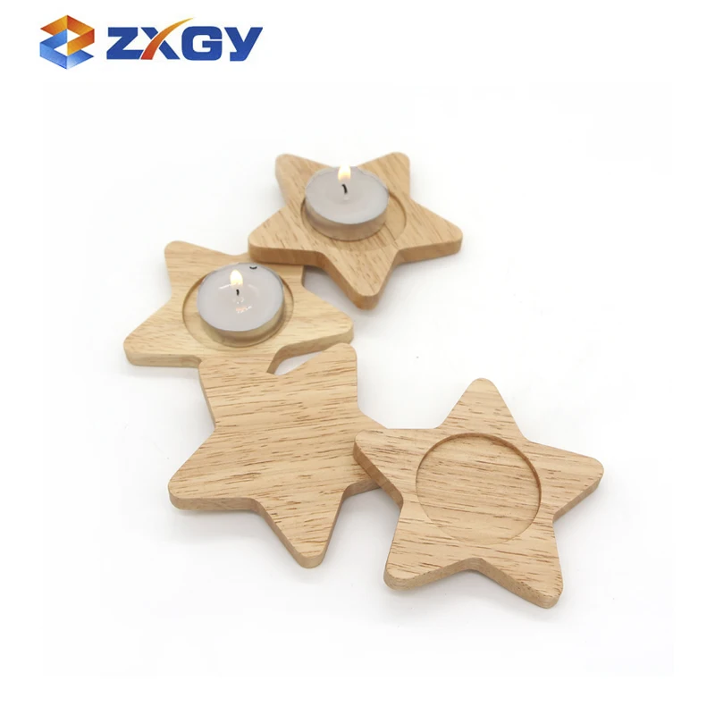 Factory hot sale  rubber wooden  design serving candle tray