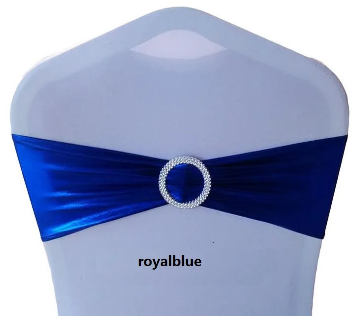 Chair Cover For Wedding Events Decoration Metallic Gold Spandex Chair Bands With Diamond Buckle/Chair Cover Sash/Chair Band