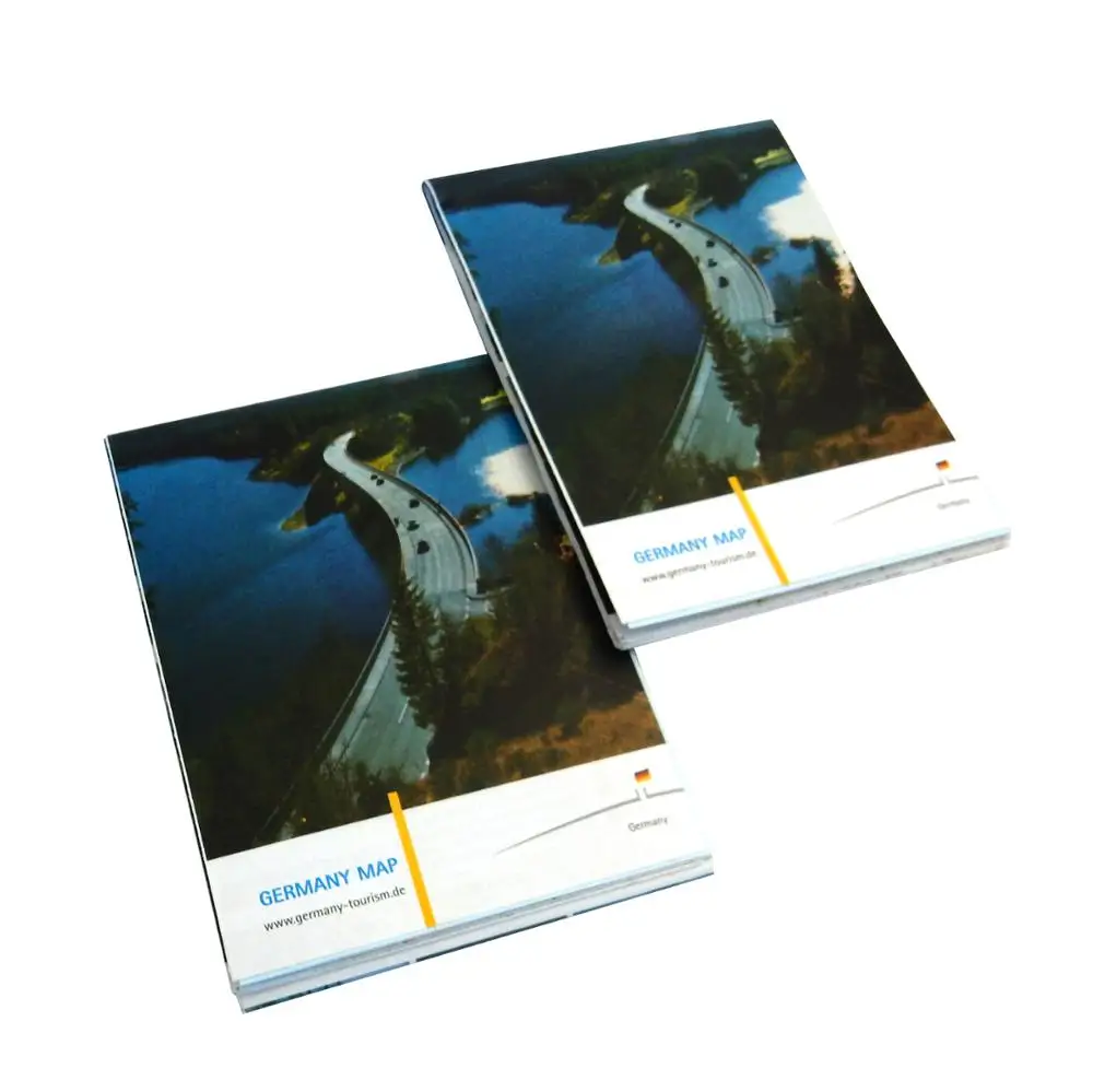 Hot sale large size presentation folder flyer cheap folded map printing