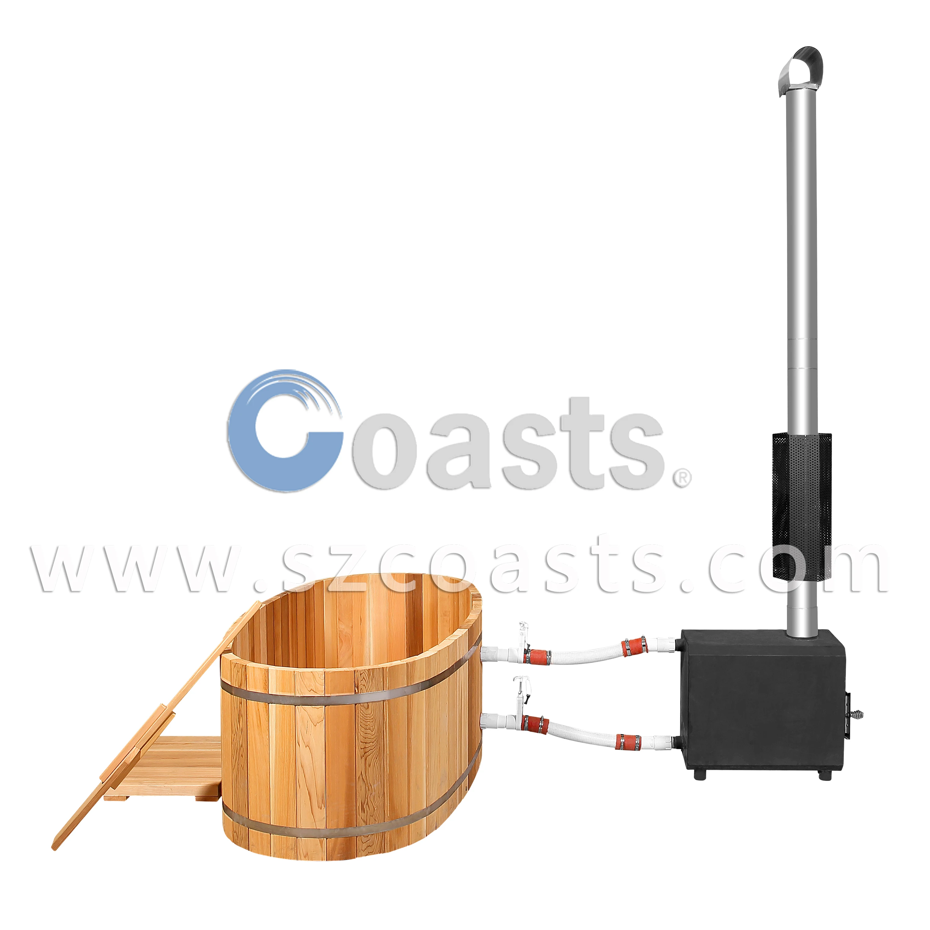 Factory direct sale red cedar wood outdoor hot tub for bath