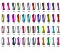 6pcs Color 1000 2014 New Hot Sale Free Shipping Professional UV LED Metallic gel nail polish
