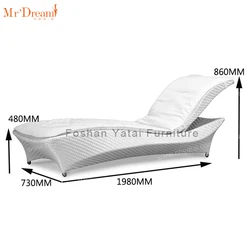 hot sale pool chair garden rattan furniture outdoor chaise sun lounger