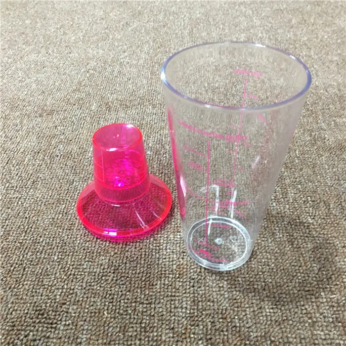 Миксер для коктейлей из легкого акрила, 700 мл, шейкер с напечатанными рецептами