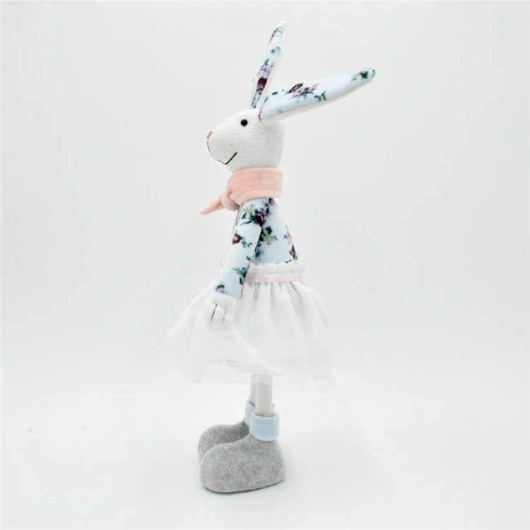 Предмет украшение кролик Декор пасхальные поделки идеи ткань 2021 новый кролик украшение для дома с цветочными продуктами синий дизайн на заказ