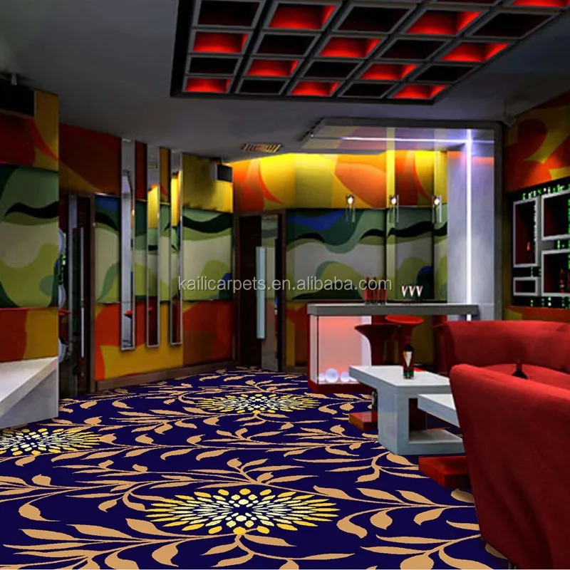 Customized Multi Colors KTV 3d Floor Carpet Hand Tufted Tibetan Carpets Axminster Modern Design Banquet Hall Carpet