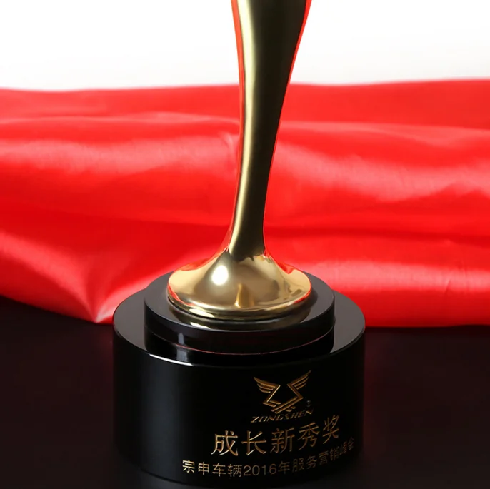 European Popular Style Trophy Cup Metal Gold Foil Product Type Emmy Award Trophy