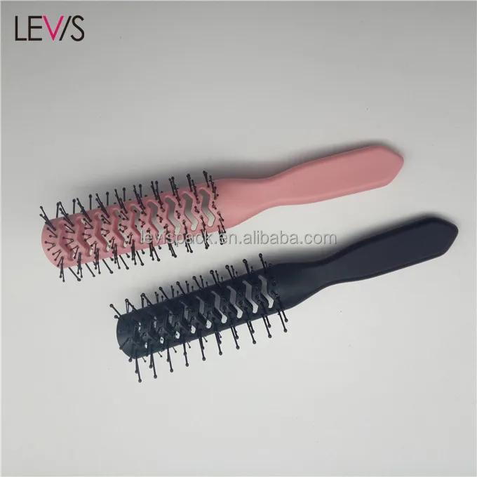 
Popular pink plastic double sided skeleton brush for women 